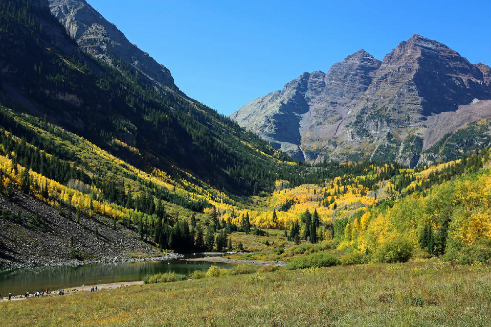 Maroon Creek Valley aspens Maroon Bells Colorado