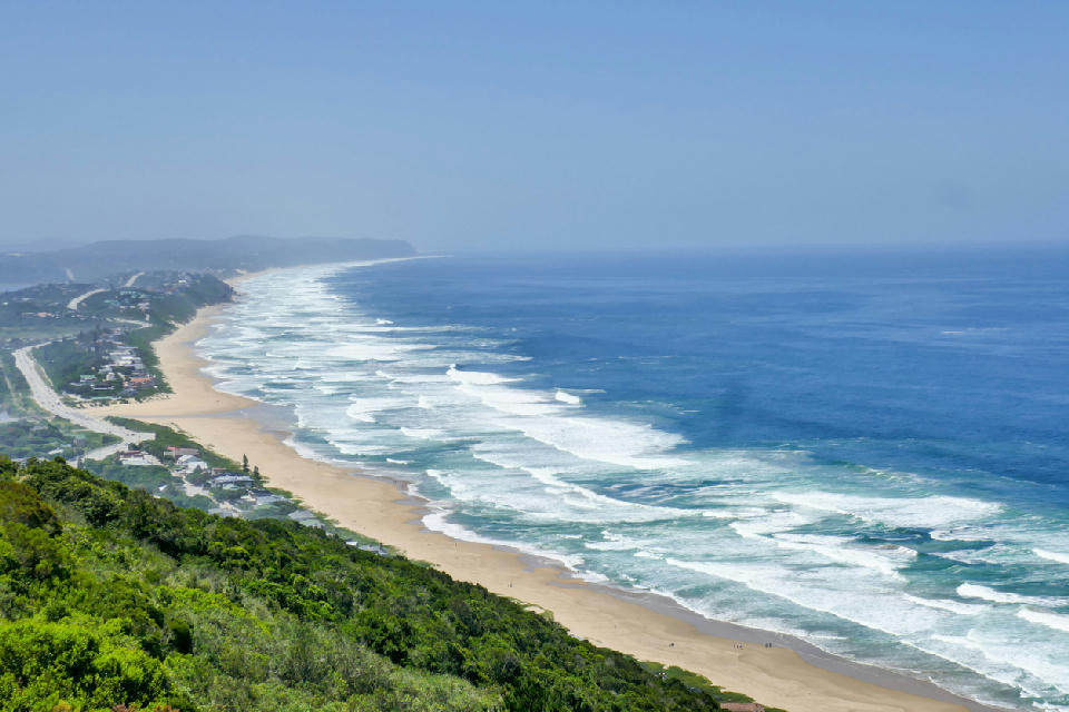 Elevated view of Wilderness Beach and the Indian Ocean coastline seen from Hoekwil on the Garden Route.