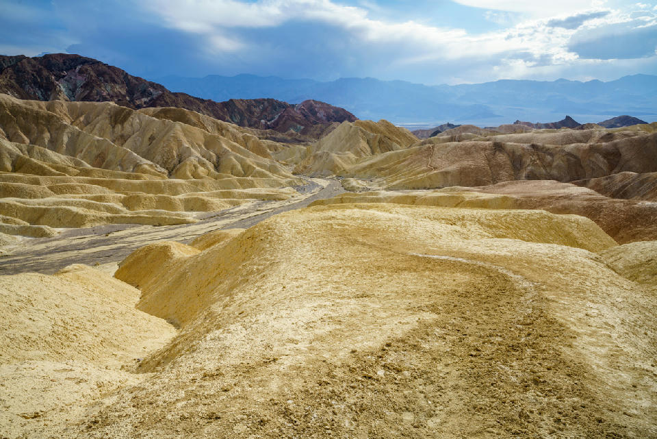 Gower Gulch wash from above Golden Canyon loop Death Valley California