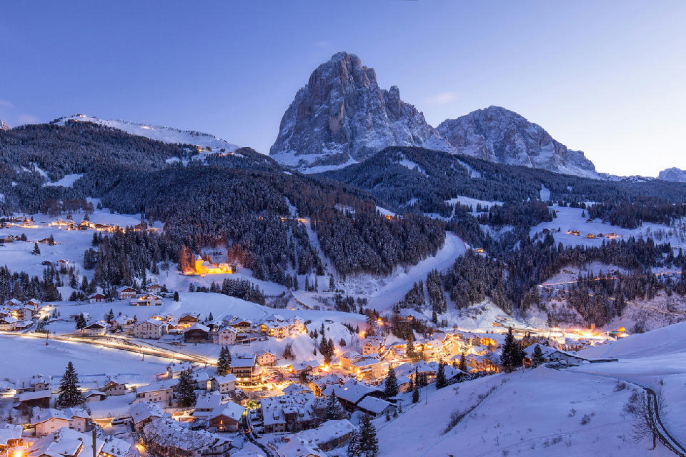 Dolomites winter landscape