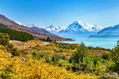 Lake Pukaki with Aoraki / Mount Cook, South Island, New Zealand