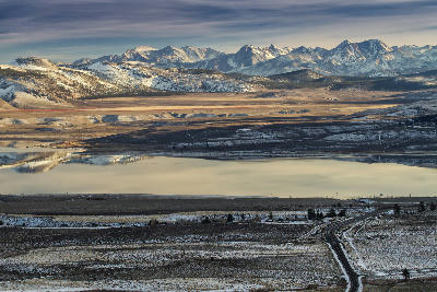 Mono Lake wide landscape Eastern Sierra Nevada Mono Basin California panoramic view