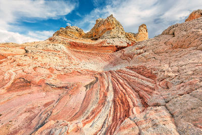 Flowing sandstone lines The Wave Coyote Buttes North Arizona
