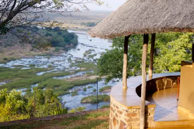 View from Olifants Rest Camp across the Olifants River in Kruger National Park, South Africa.