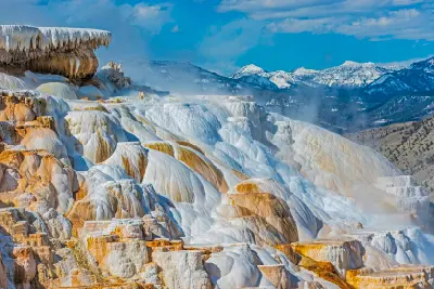 Canary Spring Mammoth Hot Springs Yellowstone National Park travertine terraces geothermal formations Wyoming USA