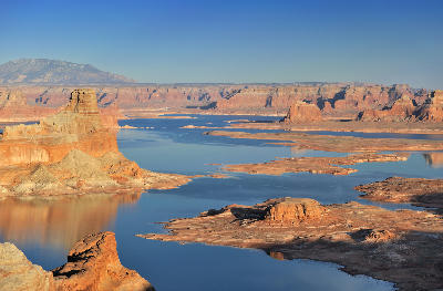 Lake Powell and sandstone formations from Alstrom Point, Glen Canyon National Recreation Area, Arizona, USA