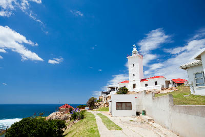 Cape St. Blaize Lighthouse overlooking the Indian Ocean in Mossel Bay, South Africa
