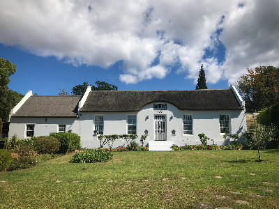 Historic Cape Dutch house in Swellendam in the Western Cape, South Africa.