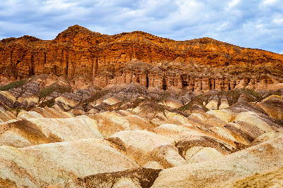 Zabriskie Point layered badlands ridges Death Valley California