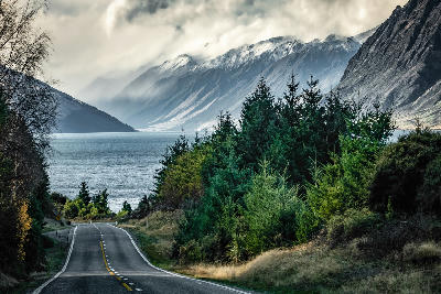 Lake Hawea and surrounding mountains, South Island, New Zealand
