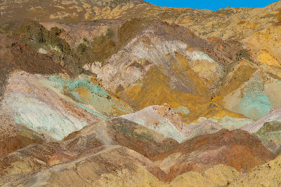 Artists Palette colorful hills Death Valley Black Mountains California