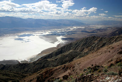 Dantes View Death Valley salt flats basin panoramic California