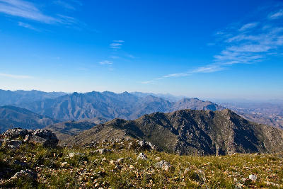 Mountain ridges of the Kouga Mountains viewed from Saptoukop in the Eastern Cape