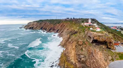 Cape St. Blaize Lighthouse above the cliffs of Mossel Bay on the Garden Route, South Africa