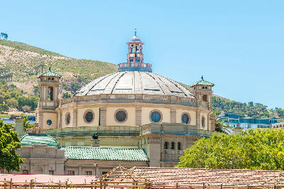 Cape Town, South Africa - December 18, 2014: Impressive roof of the Centre of the Book in Cape Town next to the Company Gardens.