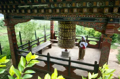 Chimi Lhakhang fertility temple, Punakha Valley, Bhutan