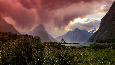 Mitre Peak, Milford Sound, Fiordland National Park, New Zealand