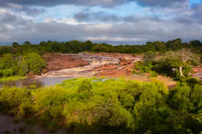 Red Rocks rapids on the Shingwedzi River near Shingwedzi Rest Camp in Kruger National Park, South Africa.