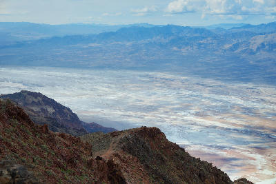 Dantes View ridge overlooking Death Valley salt basin California