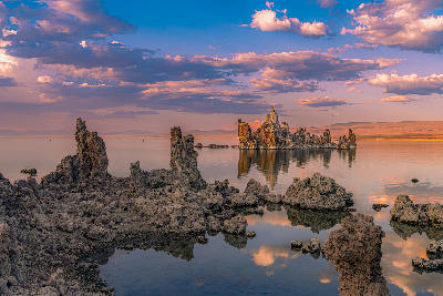 mono lake tufa towers eastern sierra nevada california reflection landscape