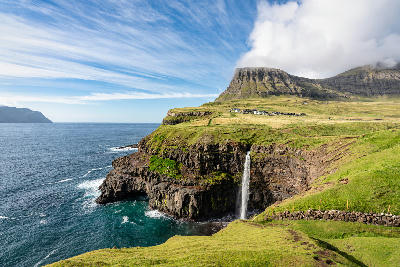 Múlafossur Waterfall, Gásadalur (Vágar Island)