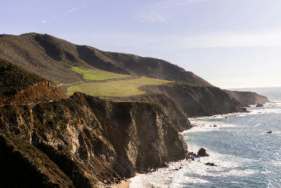 Big Sur coastal cliffs and Pacific Ocean in California