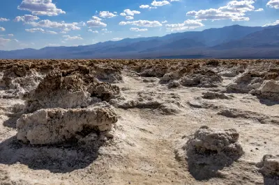 Devils Golf Course salt formations Death Valley jagged salt crust California