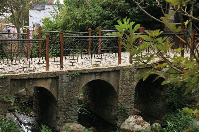 Stone bridge over the Ras El Maa stream in Chefchaouen, Morocco