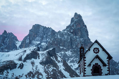 Passo Rolle in the Dolomites, Italy