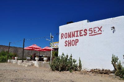 Ronnie’s Sex Shop roadside pub on Route 62 near Barrydale in South Africa’s Klein Karoo.
