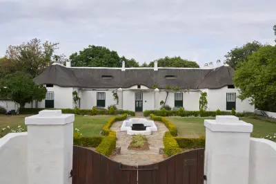 Cape Dutch buildings at the Drostdy Museum in Swellendam in the Western Cape, South Africa.