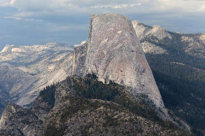 Half Dome seen from Washburn Point in Yosemite National Park, California.