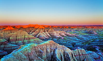 Yellow Mounds colorful badlands formations South Dakota
