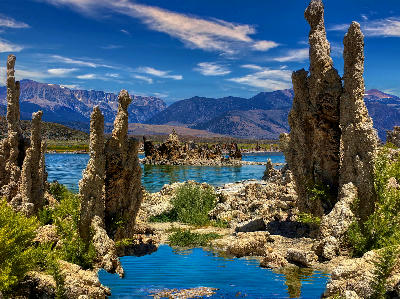 tufa formations mono lake eastern sierra nevada california landscape