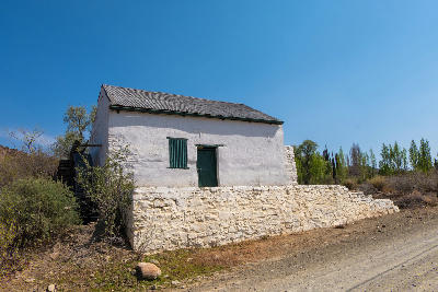 Historic watermill building in Nieu-Bethesda, Eastern Cape, South Africa.