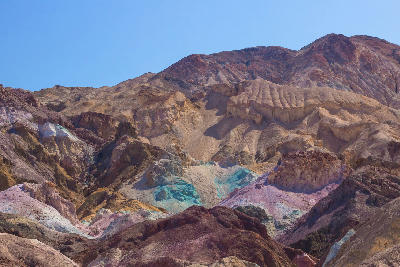 Artists Palette colorful mountains along Artists Drive Death Valley Black Mountains California
