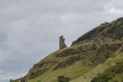 St Anthony’s Chapel ruins on the volcanic hillside of Arthur’s Seat in Holyrood Park.
