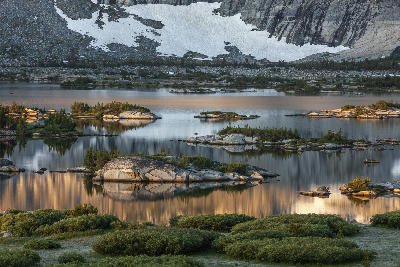 thousand island lake ansel adams wilderness california granite islands alpine lake sierra nevada reflections