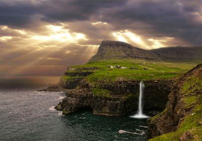 Múlafossur Waterfall, Faroe Islands