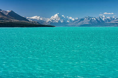 Lake Pukaki with Aoraki / Mount Cook, South Island, New Zealand