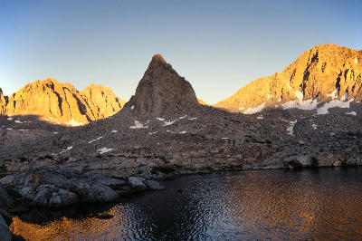 Isosceles Peak alpine lake Ansel Adams Wilderness Sierra Nevada California