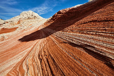 Layered sandstone curves at White Pocket in Vermilion Cliffs National Monument Arizona