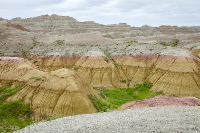 Yellow Mounds Badlands colorful layered formations South Dakota