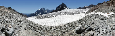 Glacier Blanc and surrounding peaks in Écrins National Park