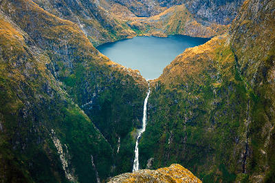 Lake Quill and Sutherland Falls, Fiordland National Park