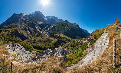 La Grave village and La Meije mountain in the Romanche Valley, French Alps