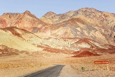 Artists Drive sign road Death Valley Black Mountains California