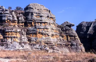 Crocodile Rock sandstone formation in Isalo National Park, Madagascar