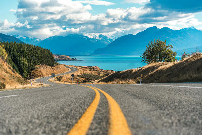 Peters Lookout overlooking Lake Pukaki toward Aoraki / Mount Cook, South Island, New Zealand