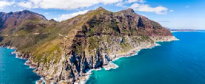 Chapman’s Peak Drive coastal road above the Atlantic Ocean, Cape Peninsula, Cape Town, South Africa.